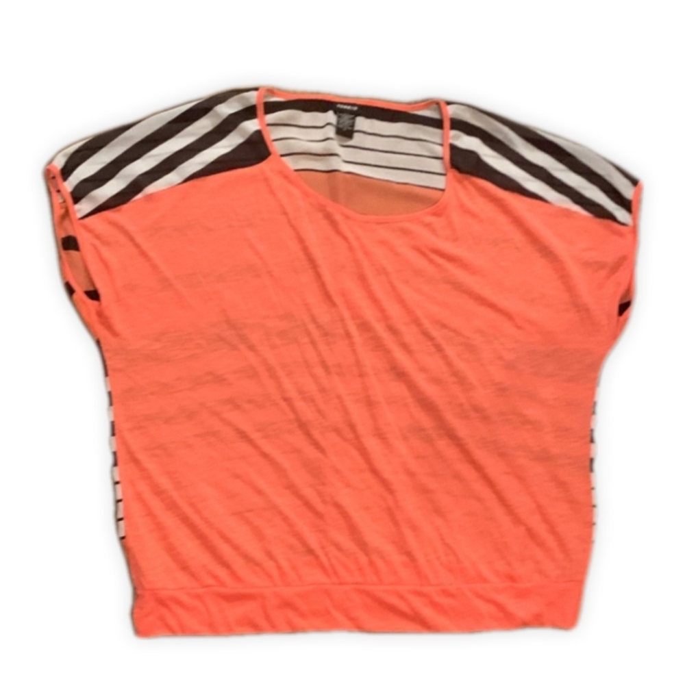 Torrid Pink and Stripe Blouse Plus Size 2